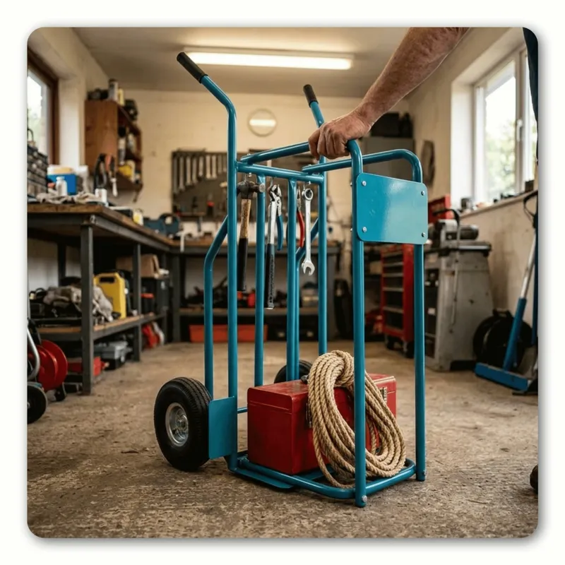 Wózek Transportowy Do Drewna Stalowy SELLTEO Rave 71 x 60 x 120 cm - Niebieski