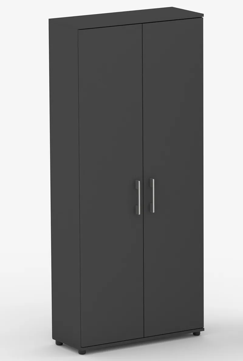 Szafa Biurowa Regał G 60 2D Grafit /Antracyt 80 cm, 5 Półek Diamentowy - Szary