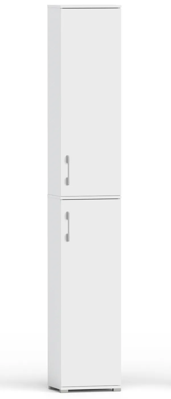 Szafa Biurowa POLA 215 - 2D 40 cm Biała Mat / Połysk
