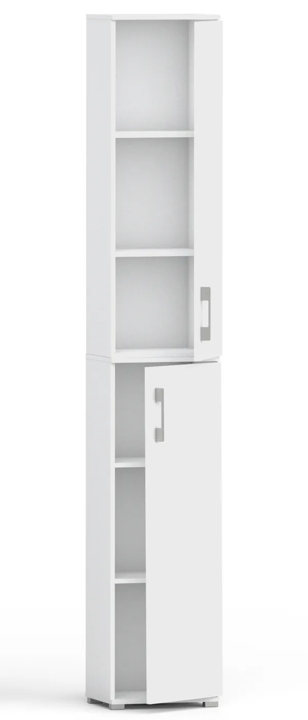 Szafa Biurowa POLA 215 - 2D 40 cm Biała Mat / Połysk
