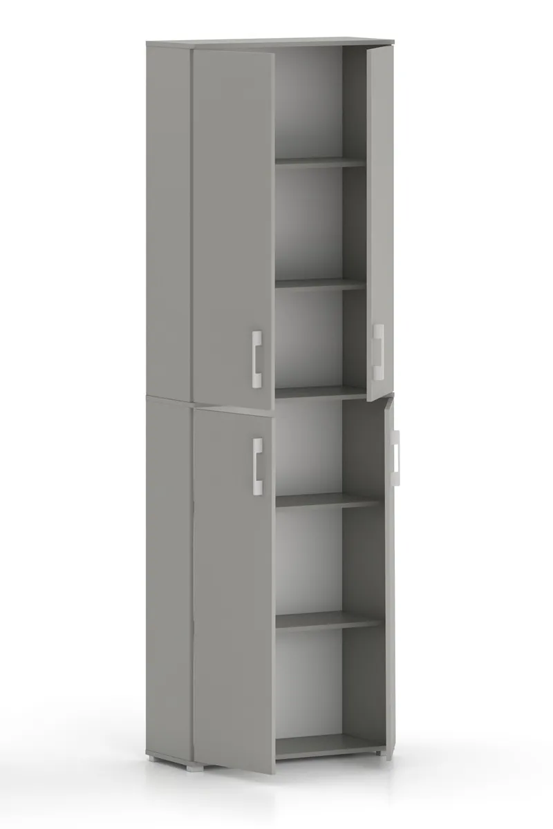 Szafa Biurowa POLA 215 - 4D 80cm Szary Arktyczny