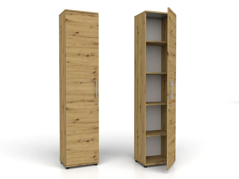 Szafa Biurowa Regał G 40 1D Dąb Artisan Z Zamkiem RODO