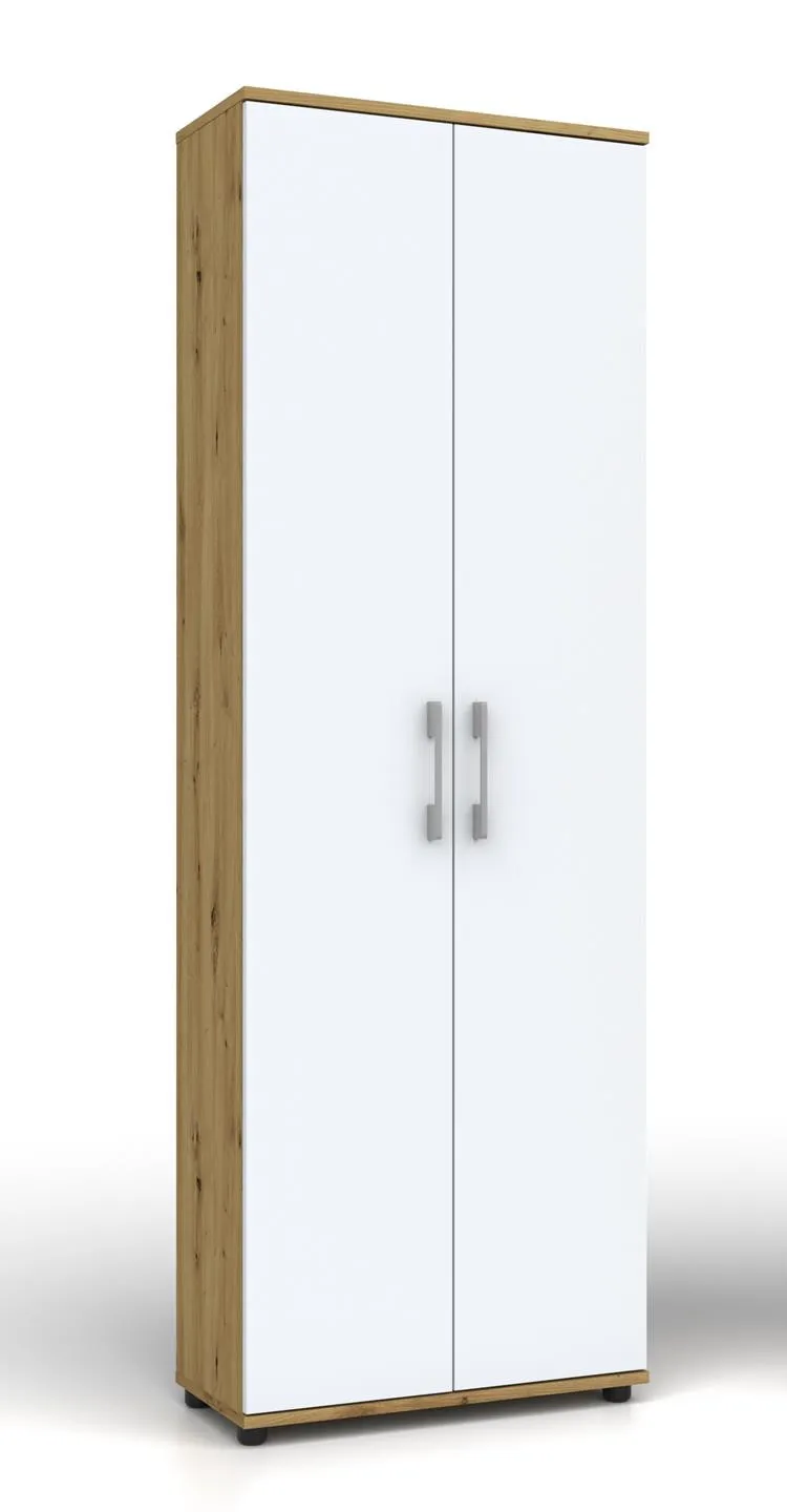 Regał Szafa G 60 2D Dąb ARTISAN / Białe Drzwi