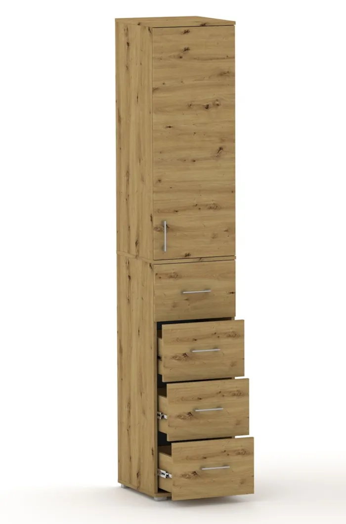 Szafa Na Ubrania Z Drążkiem POLA 215 - 4 Szuflady 40-50 cm Artisan