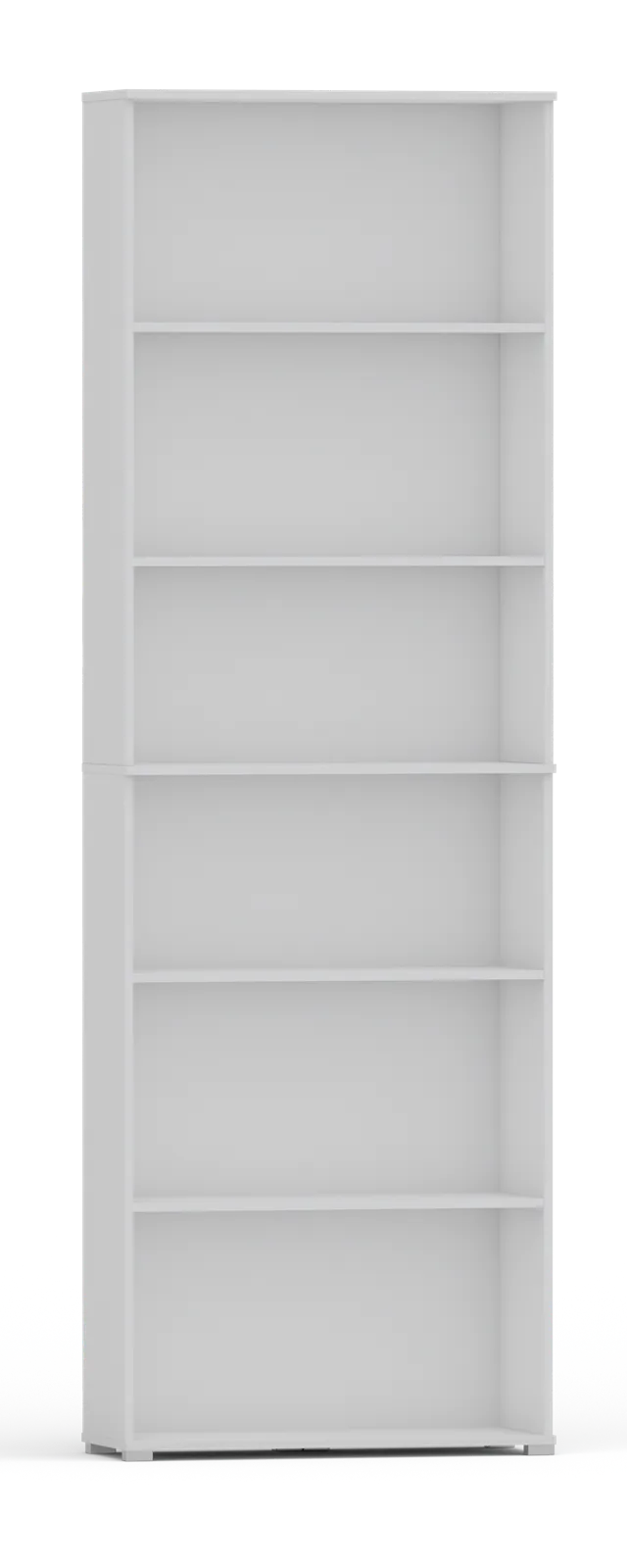 Regał POLA 215x60 cm Biały, 6 Półek Na Książki I Segregatory
