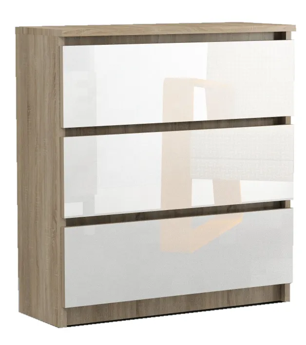 Komoda RICO 3S WYSOKI POŁYSK 60 cm AKRYL Sonoma