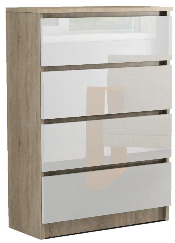 Komoda RICO 4S WYSOKI POŁYSK 60 cm AKRYL Sonoma