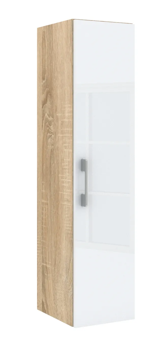 Słupek Łazienkowy Wiszący LUNA 1D 40 cm Dąb Sonoma Połysk