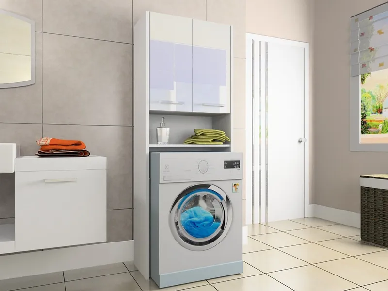 Szafka Nad Pralke LUNA 64 cm POŁYSK AKRYL