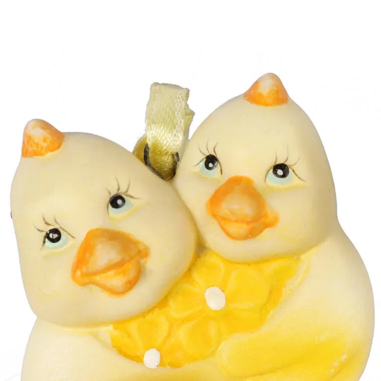 Kurczaczki Ceramiczne Zawieszka Świąteczna - Żółta