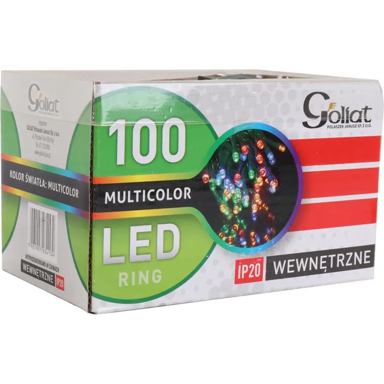Lampki Choinkowe 100 LED Zewnętrzne Multikolor