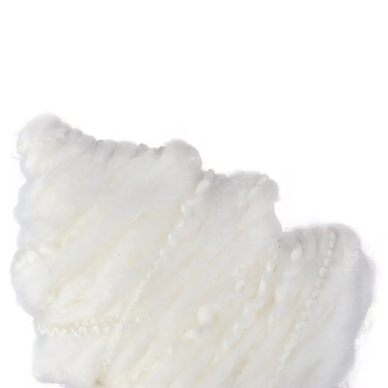 Zawieszka Dekoracyjna Choinka Z Włóczki 13 cm - Biała