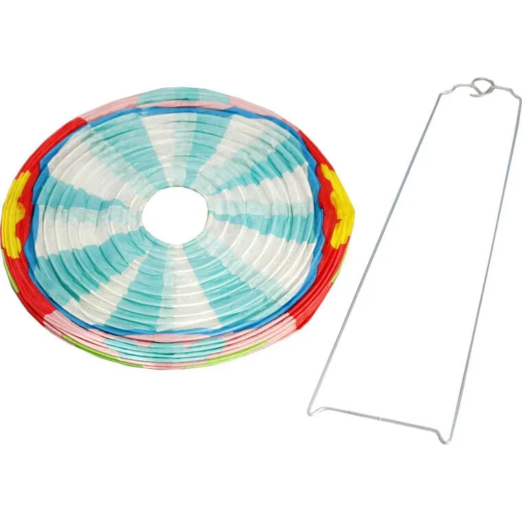 Jajko Lampion Papierowy Rozkładany 25cm II - Niebieski