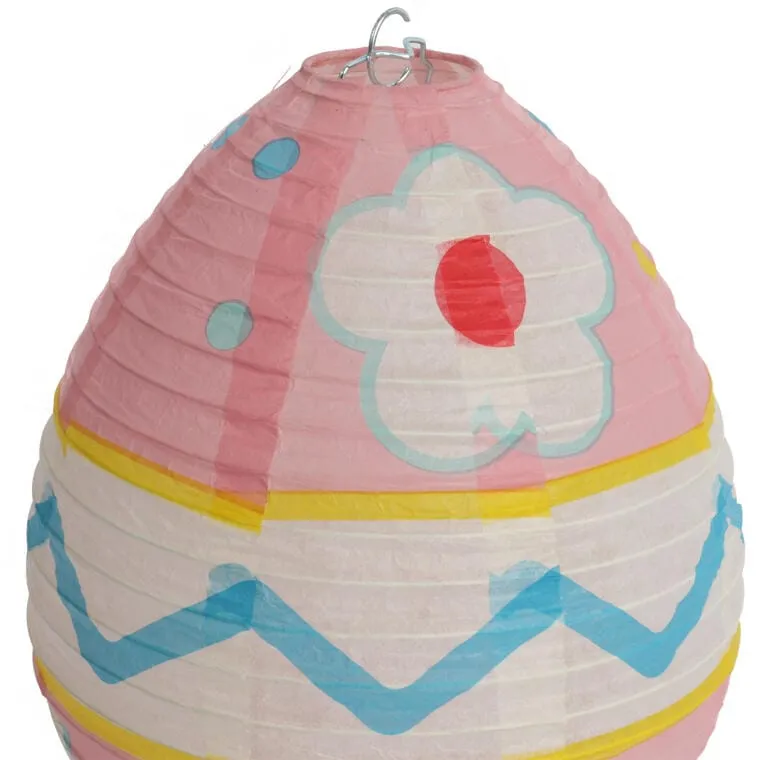 Jajko Lampion Papierowy Rozkładany 25cm - Różowy