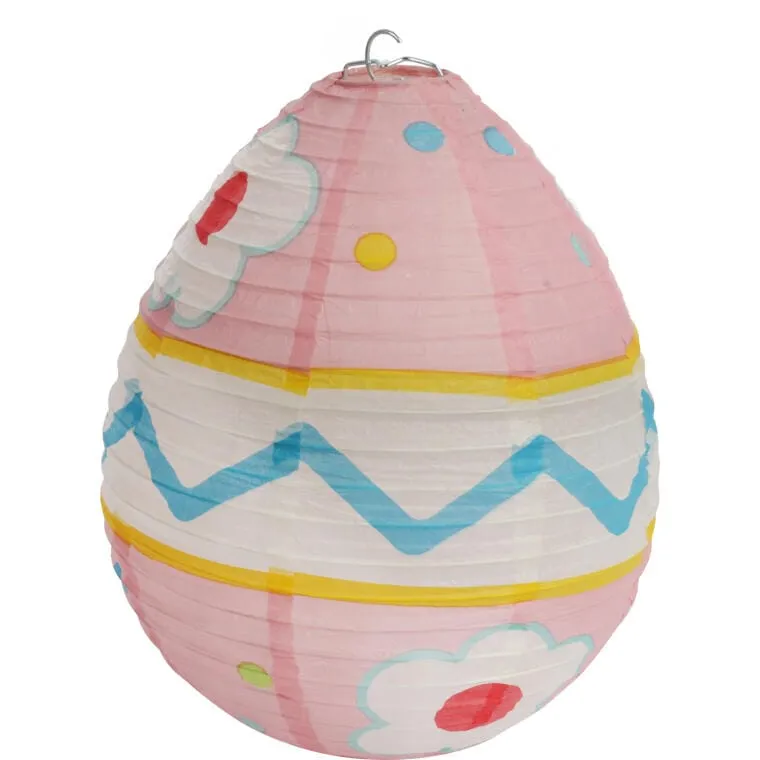 Jajko Lampion Papierowy Rozkładany 25cm - Różowy