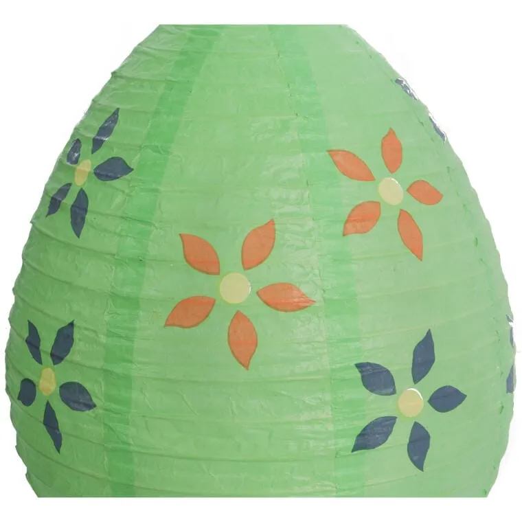 Jajko Lampion Papierowy Rozkładany 25cm - Zielony