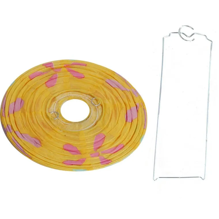 Jajko Lampion Papierowy Rozkładany 25cm - Żółty