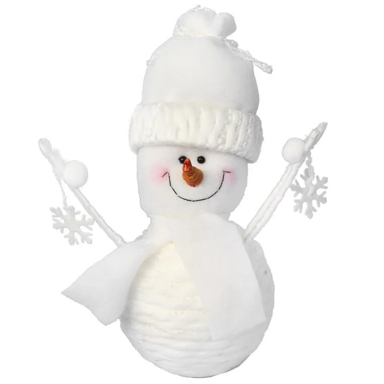 Bałwan Figurka Do Postawienia Z Włóczki 25 cm