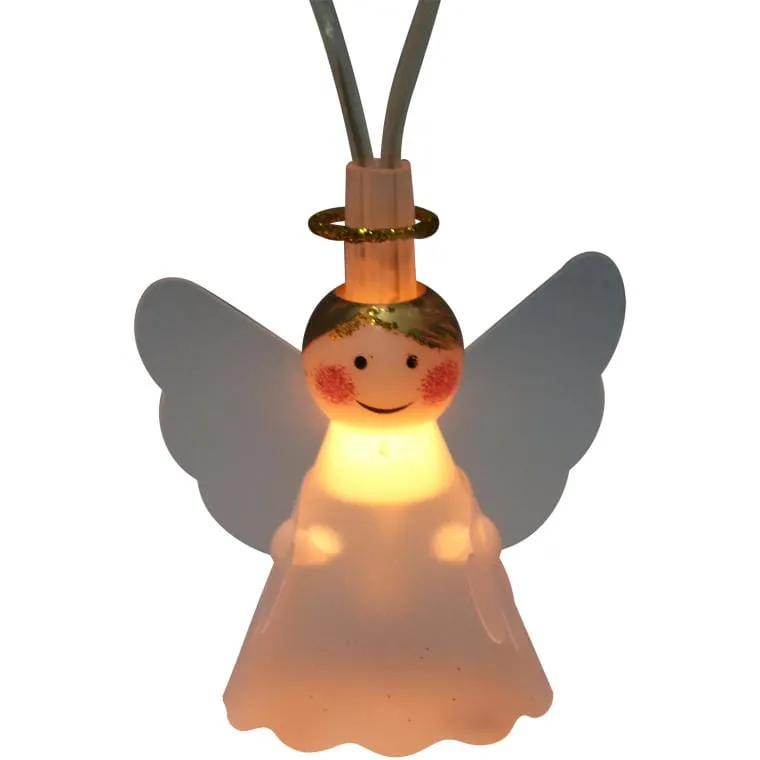 Lampki Choinkowe 10 LED Aniołki Na Sznurze