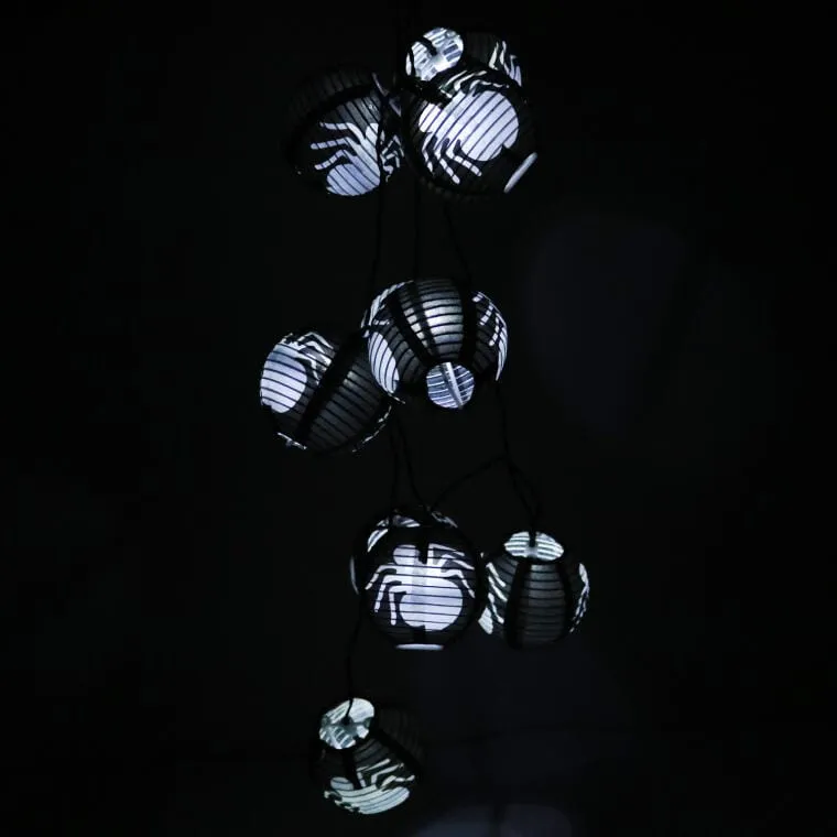 Lampki 10 LED Pająki Sznur Dekoracyjny Na Baterie