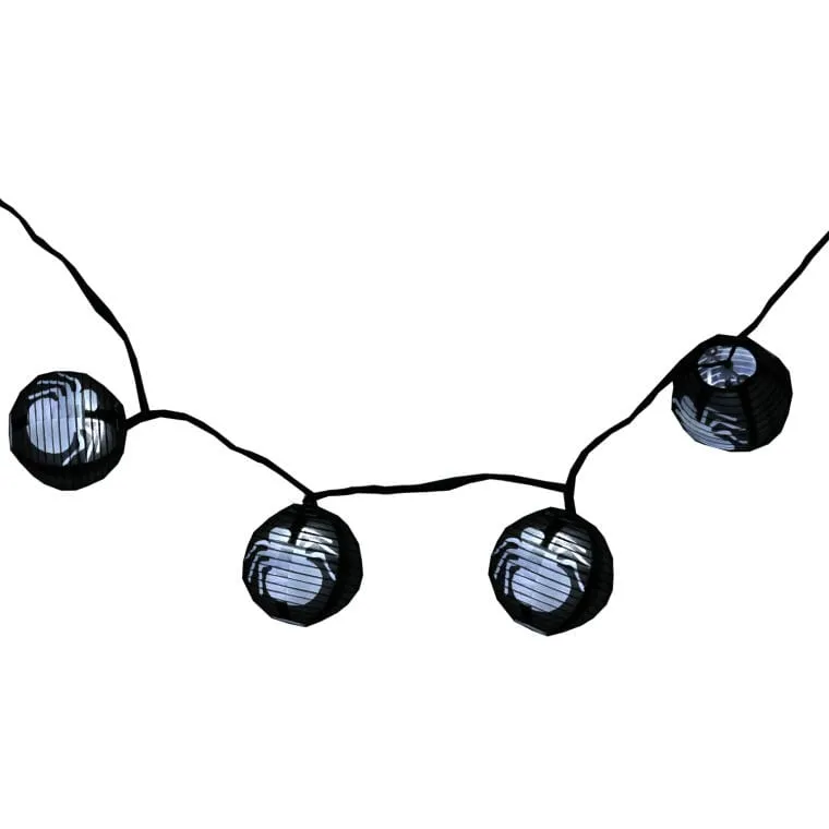 Lampki 10 LED Pająki Sznur Dekoracyjny Na Baterie