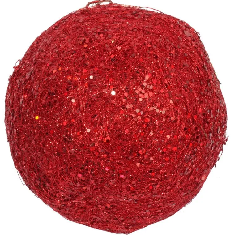 Kula Do Powieszenia Z Sizalu 15 cm - Czerwona