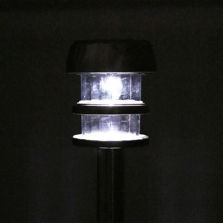Zestaw 4 Samoładowalnych Okrągłych Lamp Solarnych Z Czujnikiem Zmierzchu Model