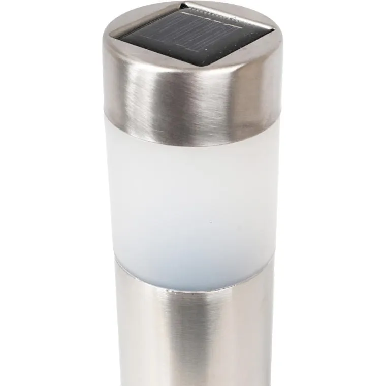 Komplet 4 Stalowych Lamp Solarnych Z Automatycznym Włącznikiem I LED
