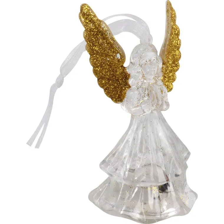 Biały Aniołek LED Na Baterie - Dekoracja O Wysokości 9,5 cm