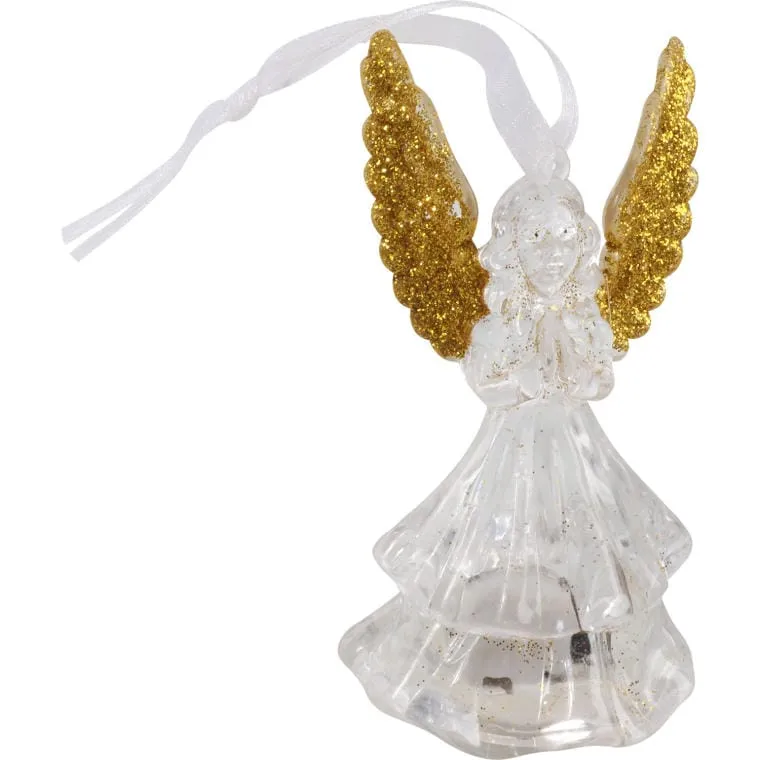 Biały Aniołek LED Na Baterie - Dekoracja O Wysokości 9,5 cm