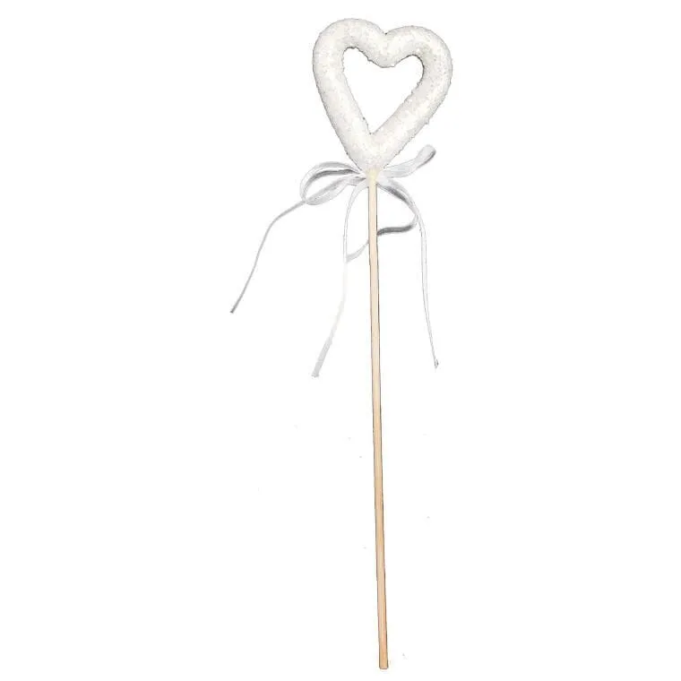 Ozdoba Bożonarodzeniowa SERCE Na PIKU 26 cm - BIAŁE