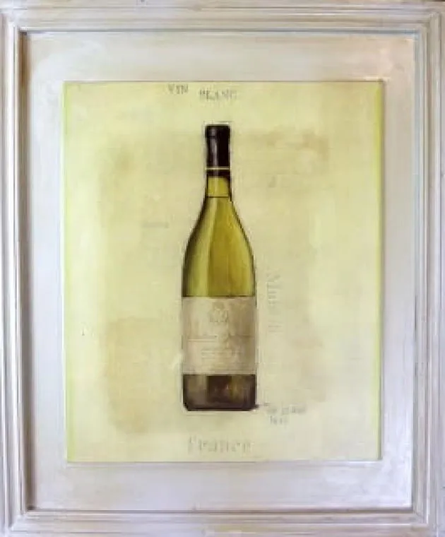 Obraz Vintage Wino 40x50 cm W Stylu Retro - Białe