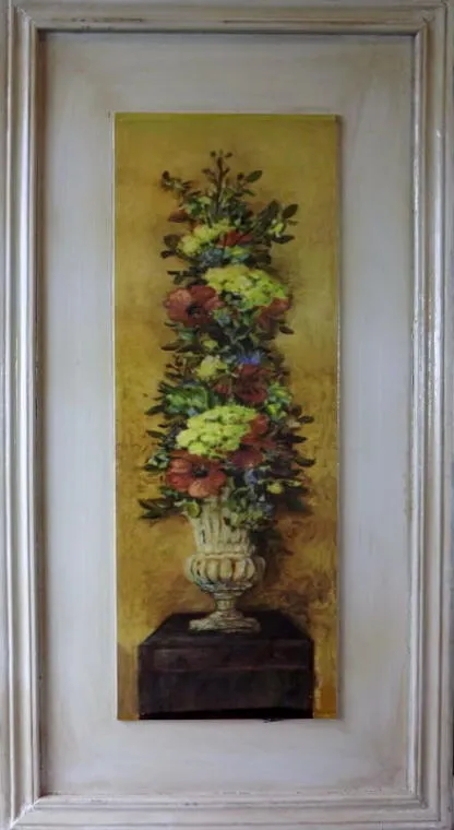 Obraz Wysoka Kompozycja Kwiatów W Donicy 1 W Rozmiarze 30 x 56 cm