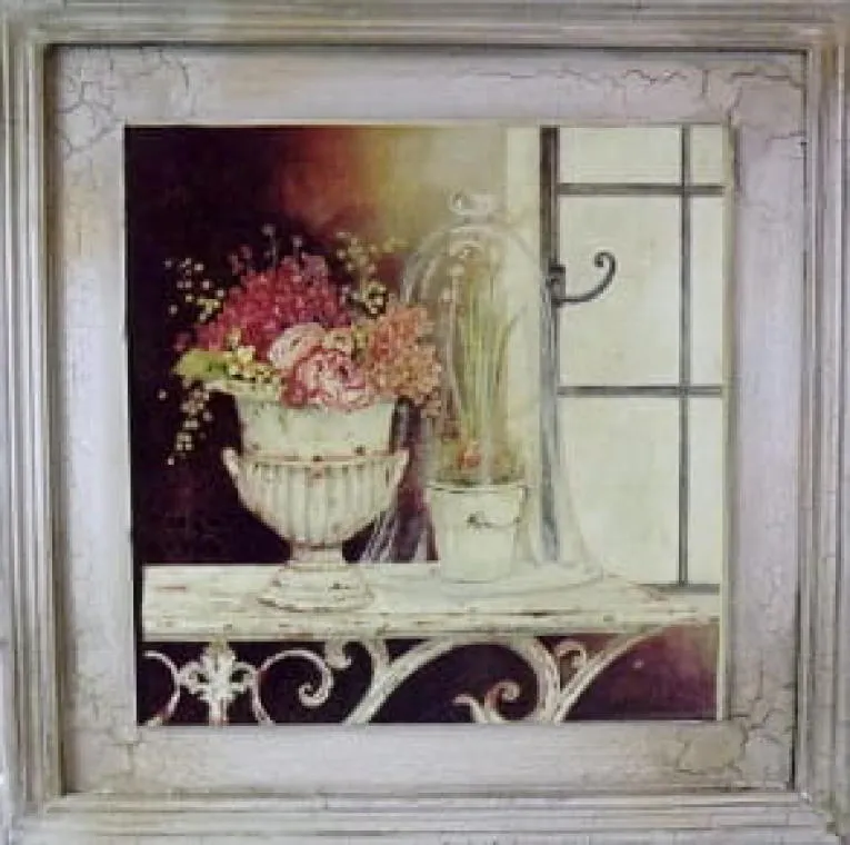 Obraz Kompozycja Kwiatów W Stylu Vintage, 38 x 38 cm, Drugi W Serii