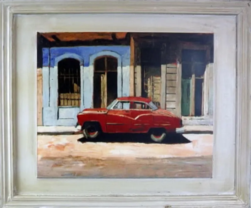 Samochód Seria Obrazów 48.5x41cm, Część 1 Z 3 - Czerwony