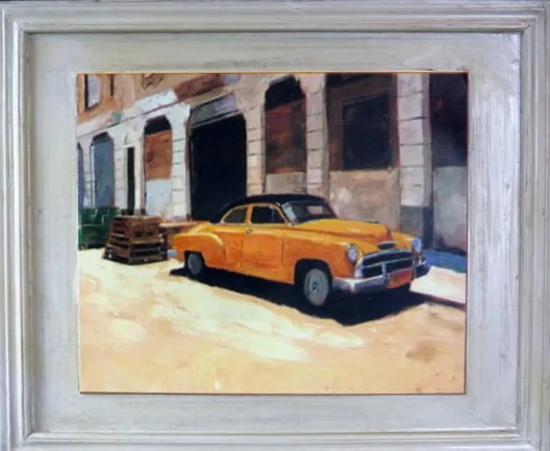 Obraz Samochód Seria Kolekcjonerska 48.5x41 cm - Żółty