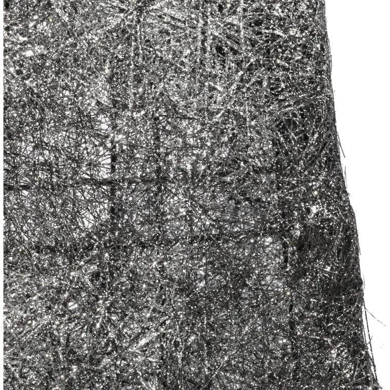 Choinka Stożkowa Z Sizalu 40 cm - Czarno-Srebrna