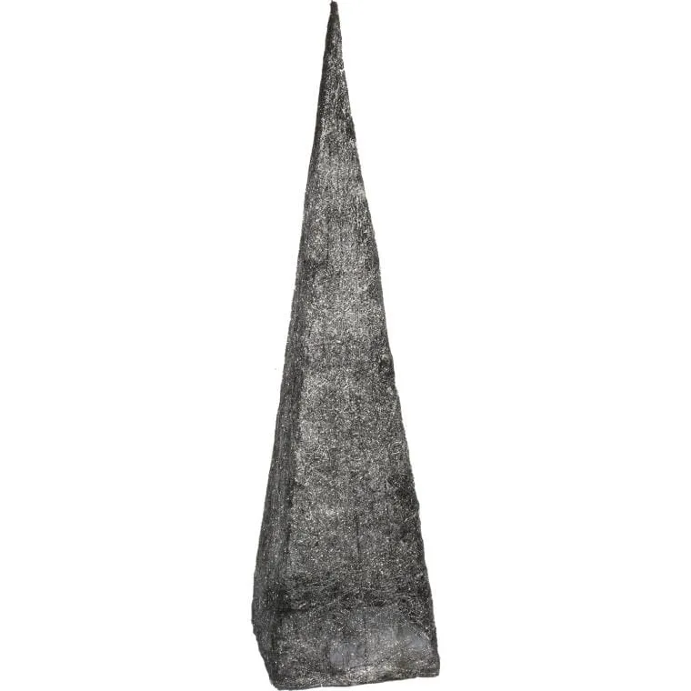 Choinka Stożkowa Z Sizalu 40 cm - Czarno-Srebrna