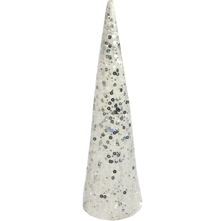Biała Sizalowa Choinka-Stożek 40 cm - Dekoracja Świąteczna