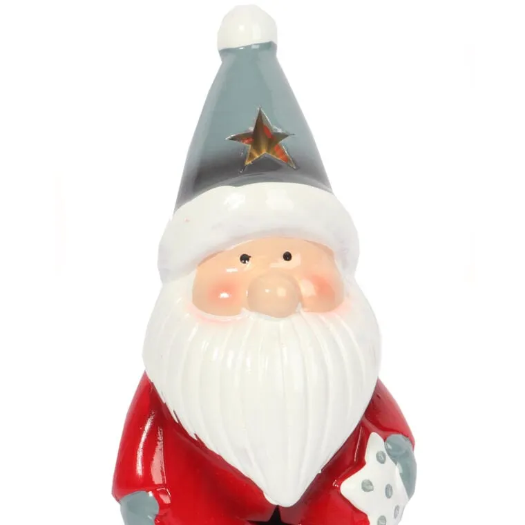 Ozdoba Świąteczna Ceramiczny MIKOŁAJ LED 17 cm