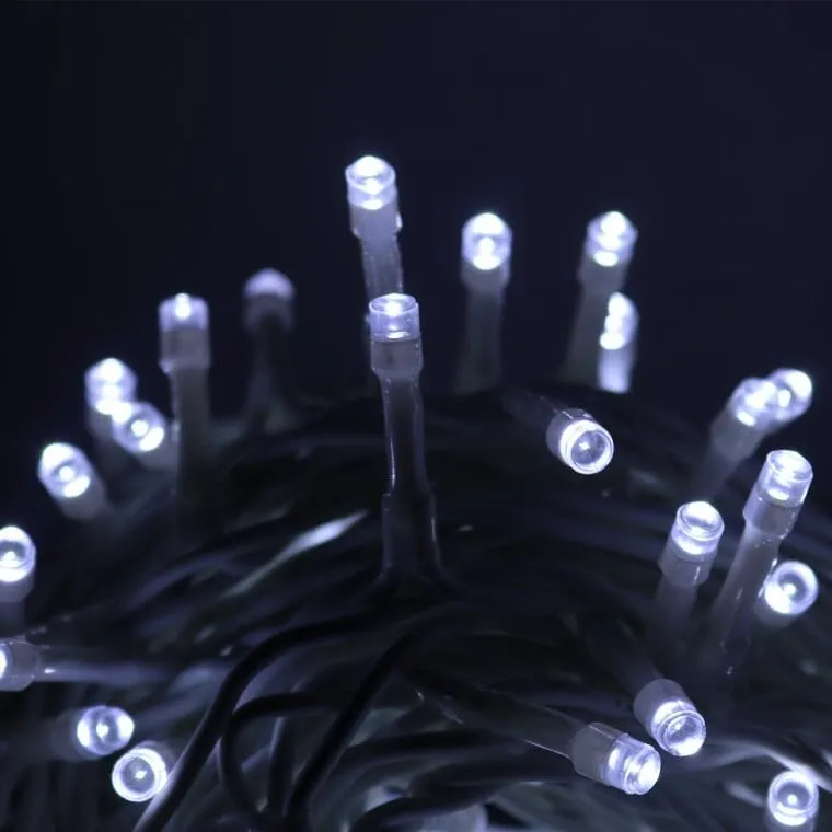 Lampki Choinkowe 200 LED Zimny Biały Wewnętrzne Biały Kabel (Białe Opakowanie)