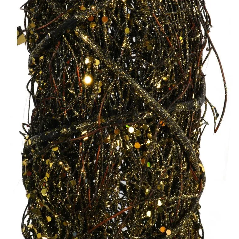 Choinka Stożek - Rattan Z Metalem 98cm Brązowa