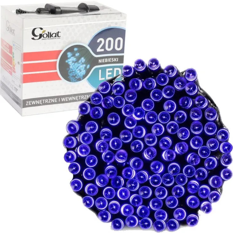 Lampki Choinkowe 200 LED Zewnętrzny Kolor Niebieskii