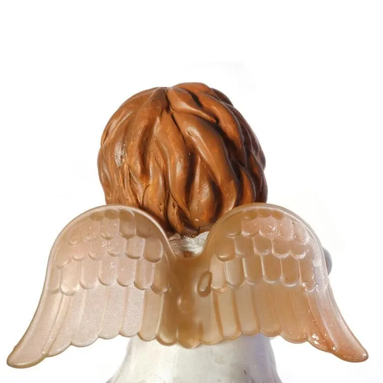 Ceramiczny Anioł Z Lirą Jako Dekoracja Lub Element Pomnika, 9 cm