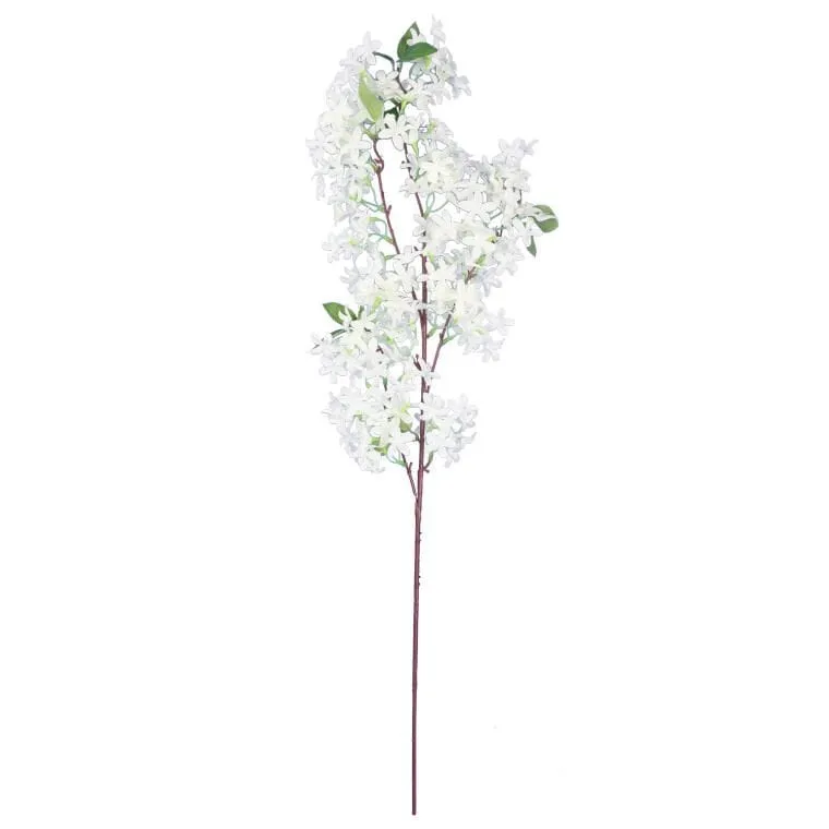 Artystyczna Gałązka Bzu Koloru Białego, 80 cm