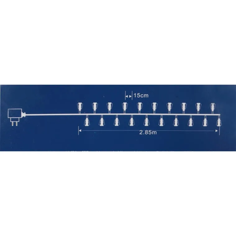 Lampki Choinkowe LED W Kształcie Latarenek, 20 Sztuk, Długość 2,85 cm