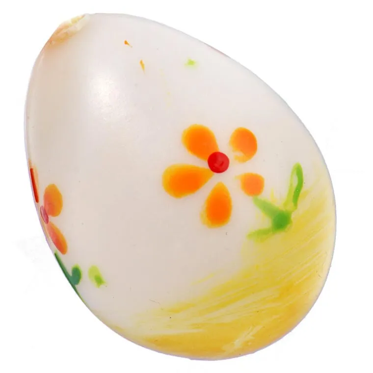 Zestaw 12 Plastikowych Jajek Wielkanocnych Do Zawieszenia - Żółte, 4 cm