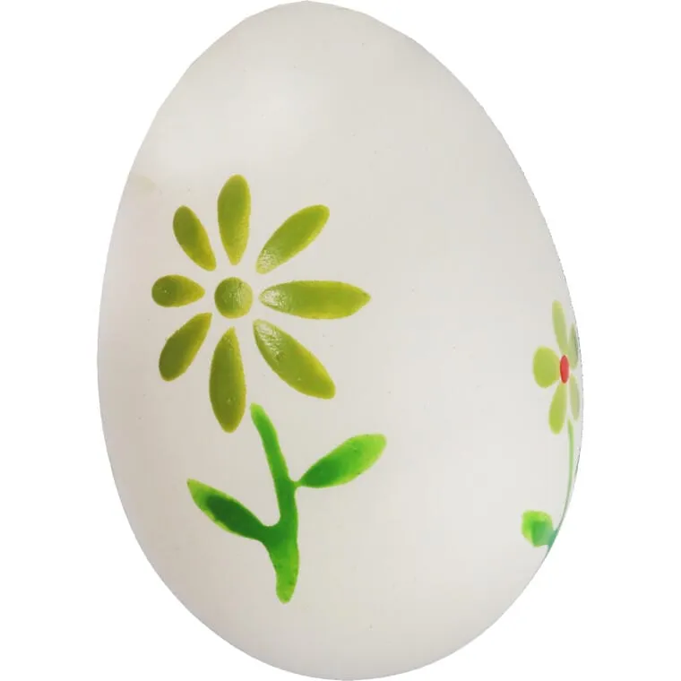 Zestaw Białych, Plastikowych Jajek Wielkanocnych Do Zawieszenia - 6 Sztuk, 6 cm