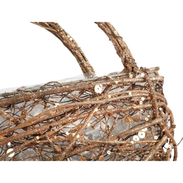 Podkład Florystyczny Koszyk Osłonka Z Faszyny Rattanowej 20 cm