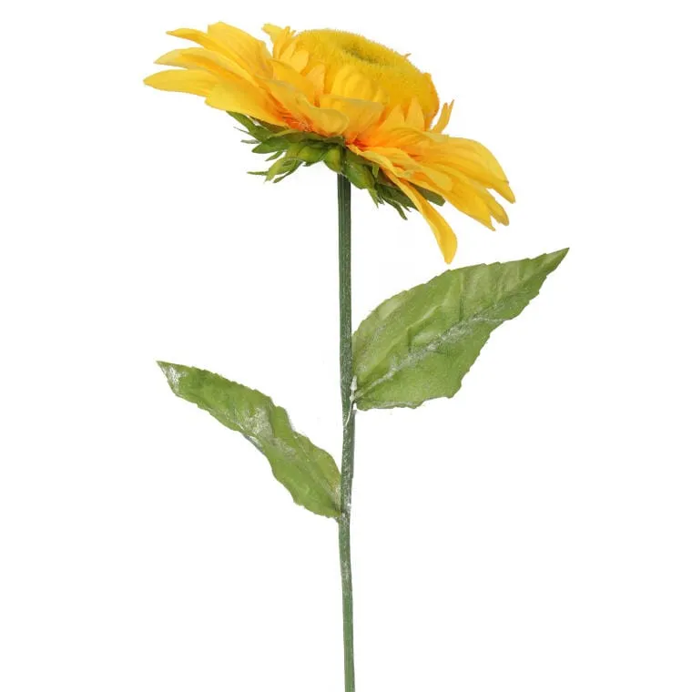 Sztuczny Kwiat Słonecznik - Żółty, Długość 75 cm